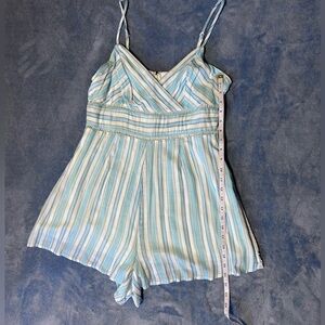 Francesca’s Striped Blue and White Romper
